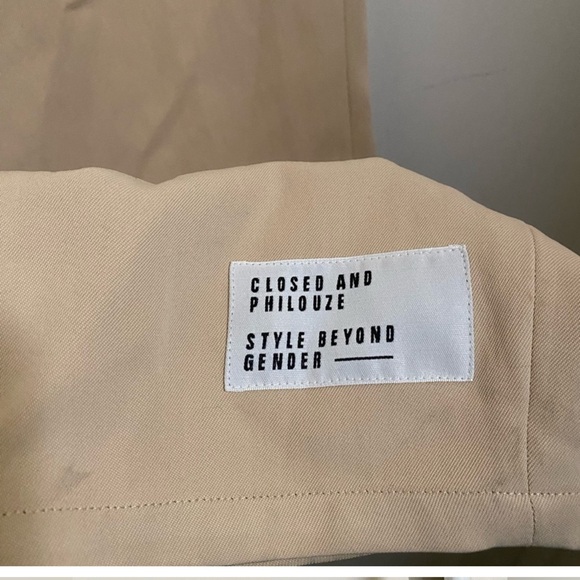 Anthropologie Closed Pleated Trouser paperbag chino parachute Pant unisex - Picture 5 of 14